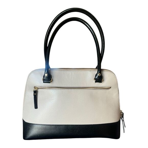Kate Spade Berkeley Lane Rachelle Small Satchel Porcelain White & Black Leather - Picture 3 of 9